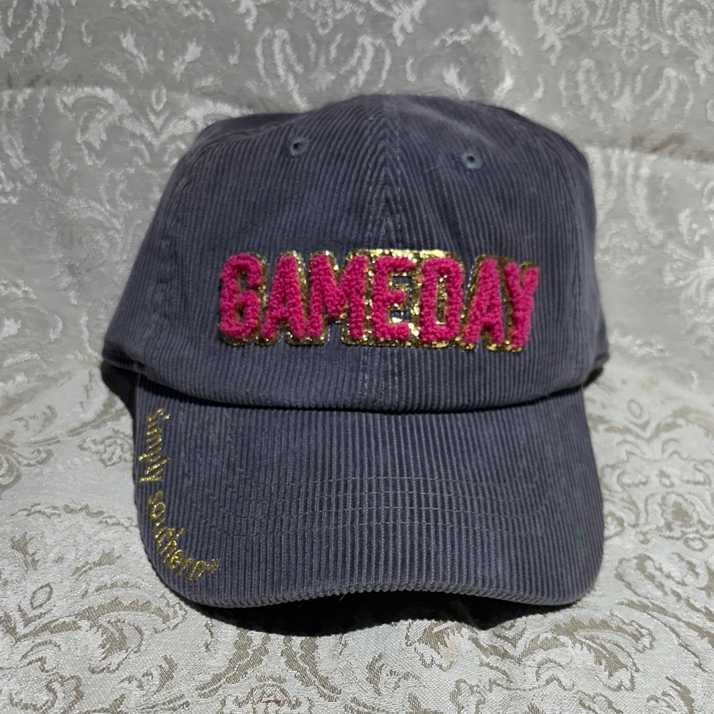 Simply Southern Navy Cap with Pink and Gold Embroidery